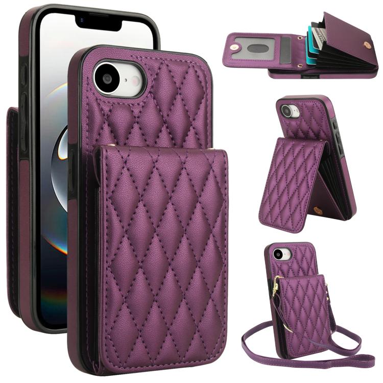 YM015 Crossbody Rhombic Card Bag RFID Phone Case