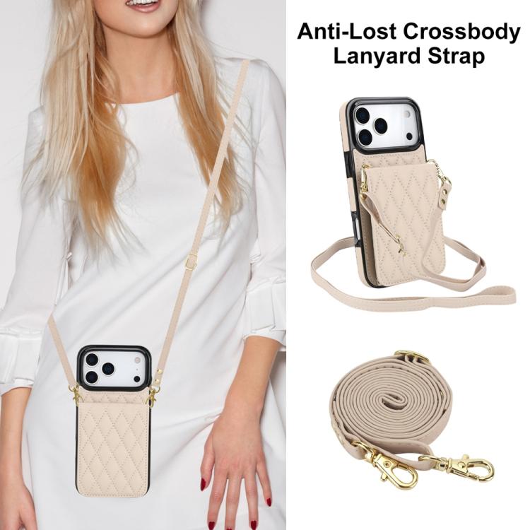 YM015 Crossbody Rhombic Card Bag RFID Phone Case