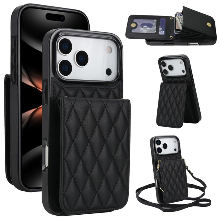 YM015 Crossbody Rhombic Card Bag RFID Phone Case