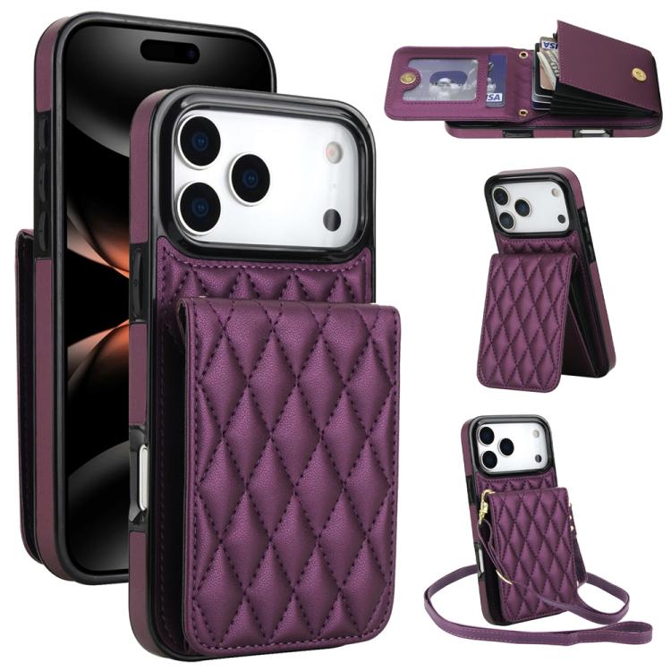 YM015 Crossbody Rhombic Card Bag RFID Phone Case