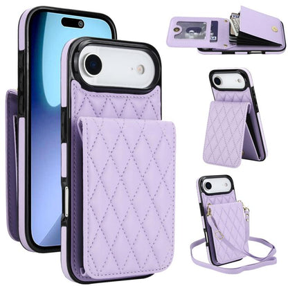 YM015 Crossbody Rhombic Card Bag RFID Phone Case