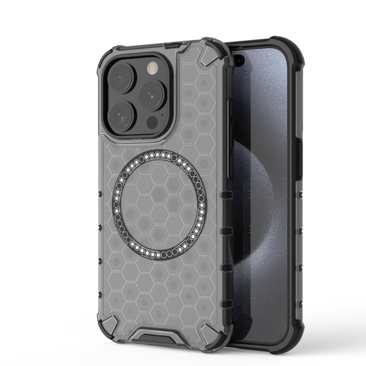 Honeycomb Magnetic Ring Shockproof Phone Case, For iPhone 16e, For iPhone 16 Pro Max�������������...