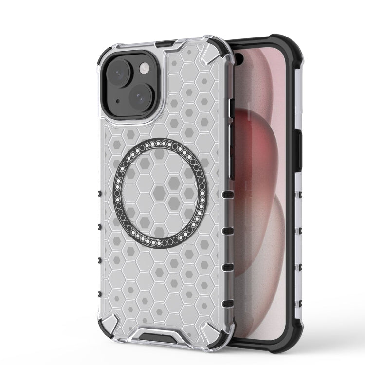 Honeycomb Magnetic Ring Shockproof Phone Case, For iPhone 16e, For iPhone 16 Pro Max�������������...