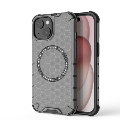 Honeycomb Magnetic Ring Shockproof Phone Case, For iPhone 16e, For iPhone 16 Pro Max�������������...