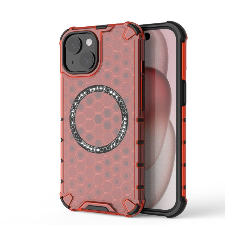 Honeycomb Magnetic Ring Shockproof Phone Case, For iPhone 16e, For iPhone 16 Pro Max�������������...