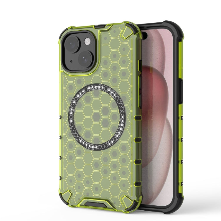 Honeycomb Magnetic Ring Shockproof Phone Case, For iPhone 16e, For iPhone 16 Pro Max�������������...