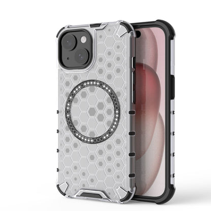 Honeycomb Magnetic Ring Shockproof Phone Case, For iPhone 16e, For iPhone 16 Pro Max�������������...