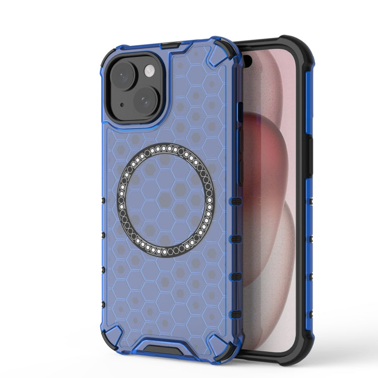 Honeycomb Magnetic Ring Shockproof Phone Case, For iPhone 16e, For iPhone 16 Pro Max�������������...