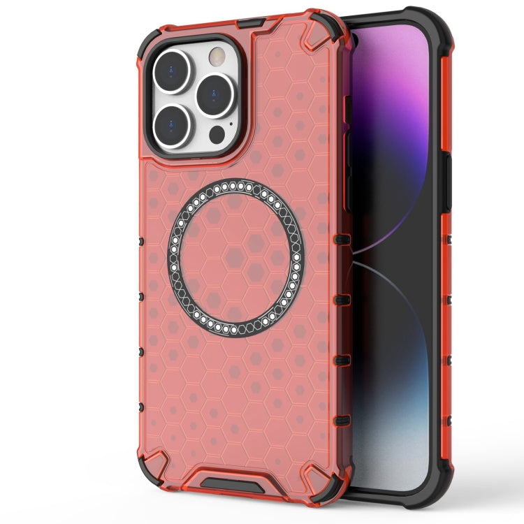 Honeycomb Magnetic Ring Shockproof Phone Case, For iPhone 16e, For iPhone 16 Pro Max�������������...