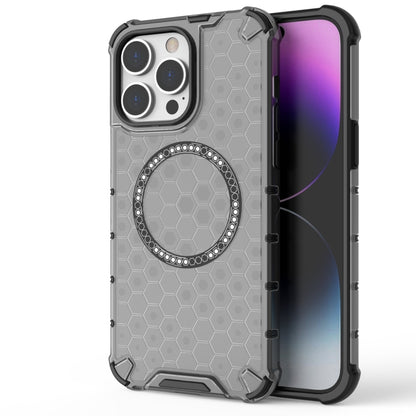 Honeycomb Magnetic Ring Shockproof Phone Case, For iPhone 16e, For iPhone 16 Pro Max�������������...