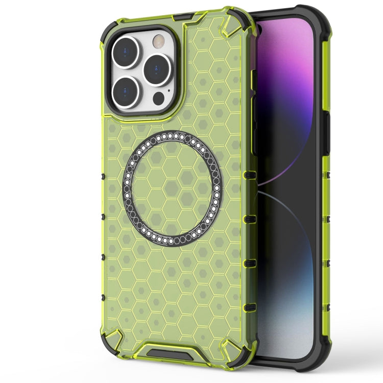 Honeycomb Magnetic Ring Shockproof Phone Case, For iPhone 16e, For iPhone 16 Pro Max�������������...