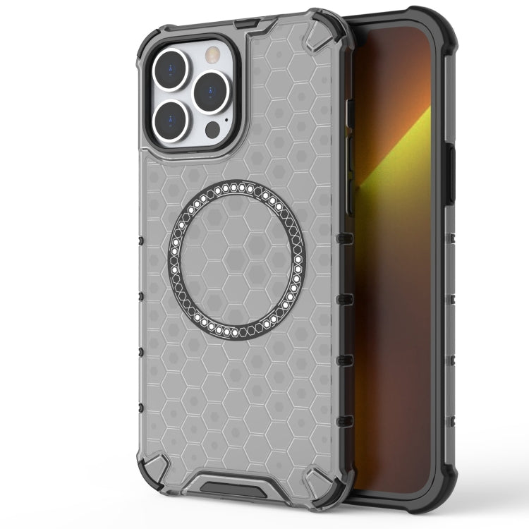 Honeycomb Magnetic Ring Shockproof Phone Case, For iPhone 16e, For iPhone 16 Pro Max�������������...