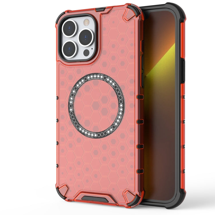 Honeycomb Magnetic Ring Shockproof Phone Case, For iPhone 16e, For iPhone 16 Pro Max�������������...