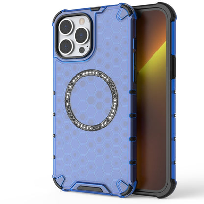 Honeycomb Magnetic Ring Shockproof Phone Case, For iPhone 16e, For iPhone 16 Pro Max�������������...