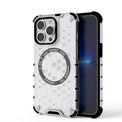 Honeycomb Magnetic Ring Shockproof Phone Case, For iPhone 16e, For iPhone 16 Pro Max�������������...