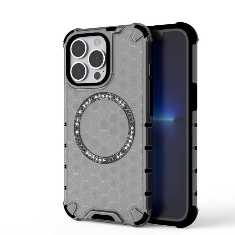Honeycomb Magnetic Ring Shockproof Phone Case, For iPhone 16e, For iPhone 16 Pro Max�������������...