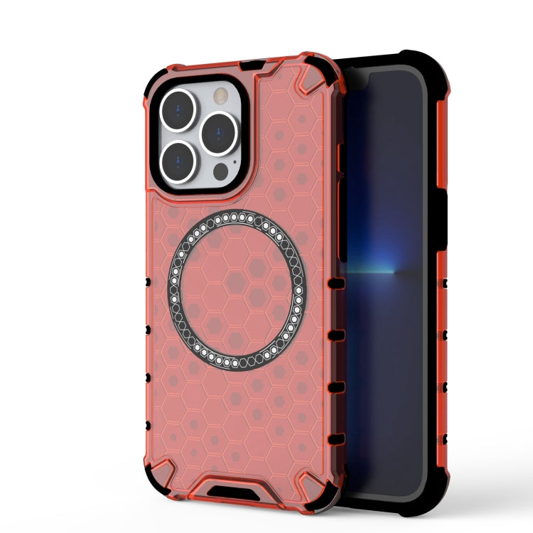 Honeycomb Magnetic Ring Shockproof Phone Case, For iPhone 16e, For iPhone 16 Pro Max�������������...