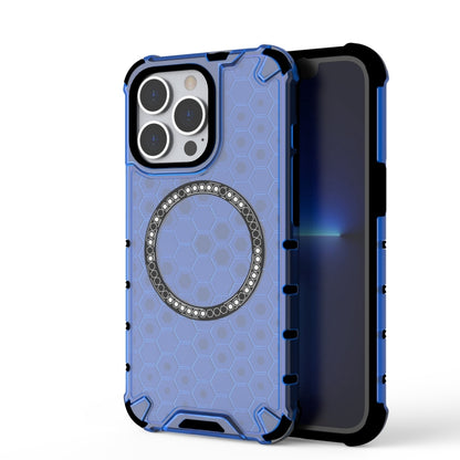 Honeycomb Magnetic Ring Shockproof Phone Case, For iPhone 16e, For iPhone 16 Pro Max�������������...