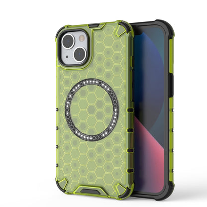 Honeycomb Magnetic Ring Shockproof Phone Case, For iPhone 16e, For iPhone 16 Pro Max�������������...