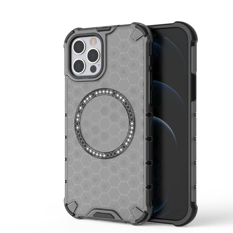 Honeycomb Magnetic Ring Shockproof Phone Case, For iPhone 16e, For iPhone 16 Pro Max�������������...