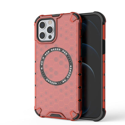 Honeycomb Magnetic Ring Shockproof Phone Case, For iPhone 16e, For iPhone 16 Pro Max�������������...