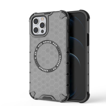 Honeycomb Magnetic Ring Shockproof Phone Case, For iPhone 16e, For iPhone 16 Pro Max�������������...