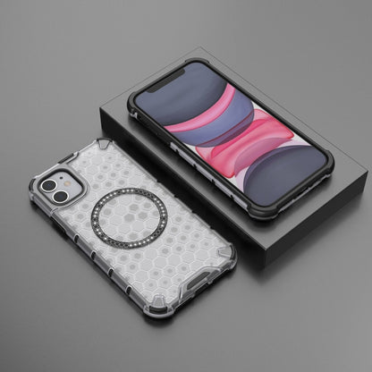 Honeycomb Magnetic Ring Shockproof Phone Case, For iPhone 11, For iPhone 11 Pro