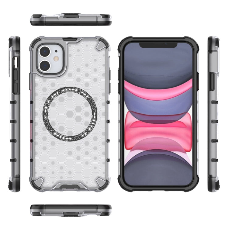 Honeycomb Magnetic Ring Shockproof Phone Case, For iPhone 11, For iPhone 11 Pro