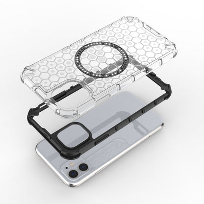 Honeycomb Magnetic Ring Shockproof Phone Case, For iPhone 11, For iPhone 11 Pro