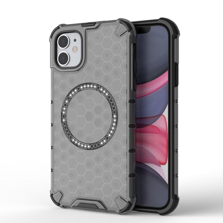Honeycomb Magnetic Ring Shockproof Phone Case, For iPhone 11, For iPhone 11 Pro