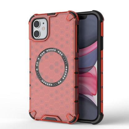 Honeycomb Magnetic Ring Shockproof Phone Case, For iPhone 11, For iPhone 11 Pro