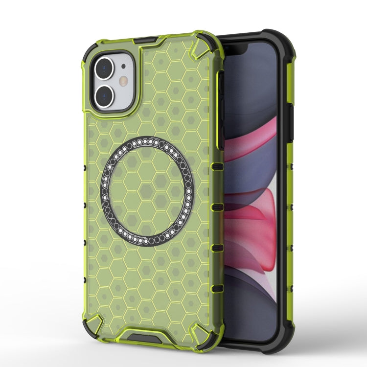 Honeycomb Magnetic Ring Shockproof Phone Case, For iPhone 11, For iPhone 11 Pro