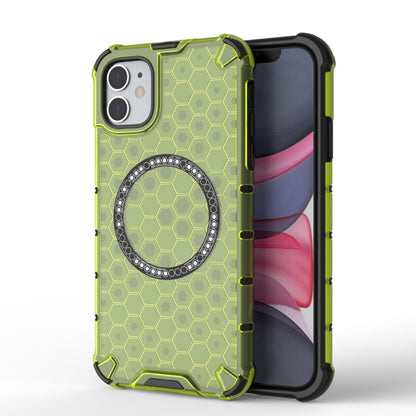 Honeycomb Magnetic Ring Shockproof Phone Case, For iPhone 11, For iPhone 11 Pro