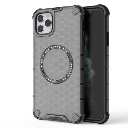 Honeycomb Magnetic Ring Shockproof Phone Case, For iPhone 11, For iPhone 11 Pro