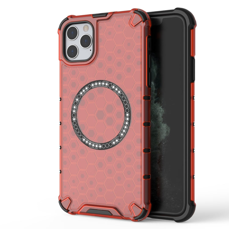 Honeycomb Magnetic Ring Shockproof Phone Case, For iPhone 11, For iPhone 11 Pro