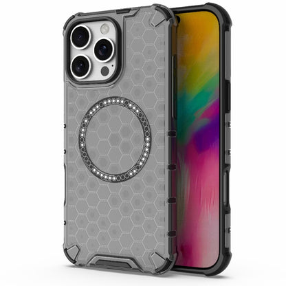 Honeycomb Magnetic Ring Shockproof Phone Case, For iPhone 16e, For iPhone 16 Pro Max�������������...