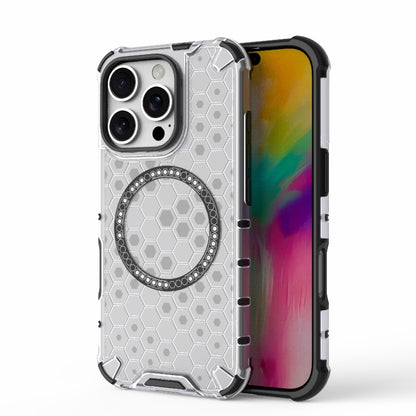 Honeycomb Magnetic Ring Shockproof Phone Case, For iPhone 16e, For iPhone 16 Pro Max�������������...