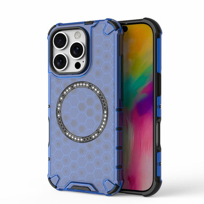 Honeycomb Magnetic Ring Shockproof Phone Case, For iPhone 16e, For iPhone 16 Pro Max�������������...