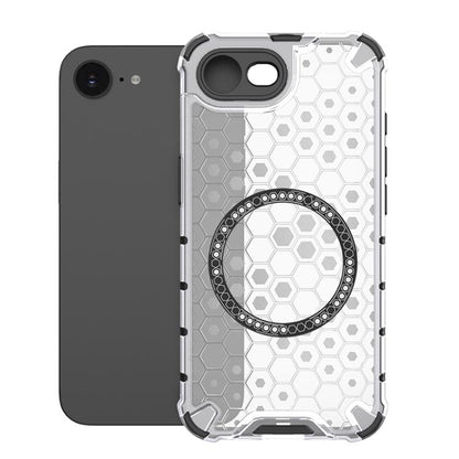Honeycomb Magnetic Ring Shockproof Phone Case, For iPhone 16e, For iPhone 16 Pro Max�������������...