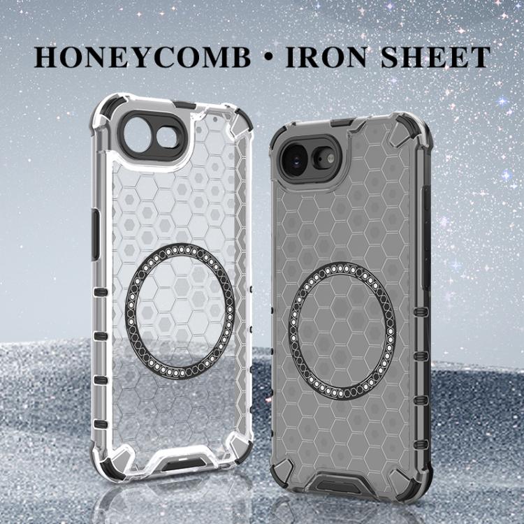 Honeycomb Magnetic Ring Shockproof Phone Case, For iPhone 16e, For iPhone 16 Pro Max�������������...