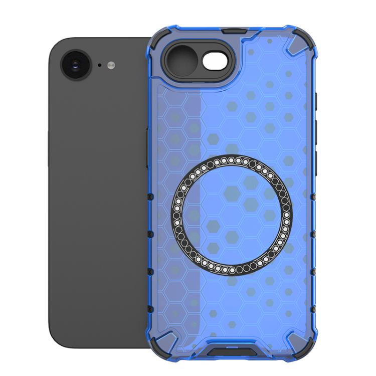 Honeycomb Magnetic Ring Shockproof Phone Case, For iPhone 16e, For iPhone 16 Pro Max�������������...