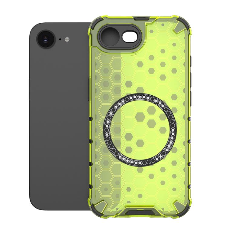 Honeycomb Magnetic Ring Shockproof Phone Case, For iPhone 16e, For iPhone 16 Pro Max�������������...
