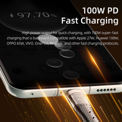 ROCK G20 Two to Three 5A USB+Type-C to 8 Pin+Type-C+Micro USB Fast Charging Data Cable, Length: 1...