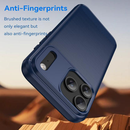 Brushed Texture Carbon Fiber TPU Phone Case