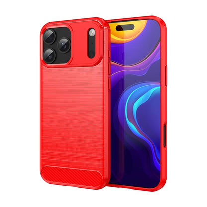 Brushed Texture Carbon Fiber TPU Phone Case
