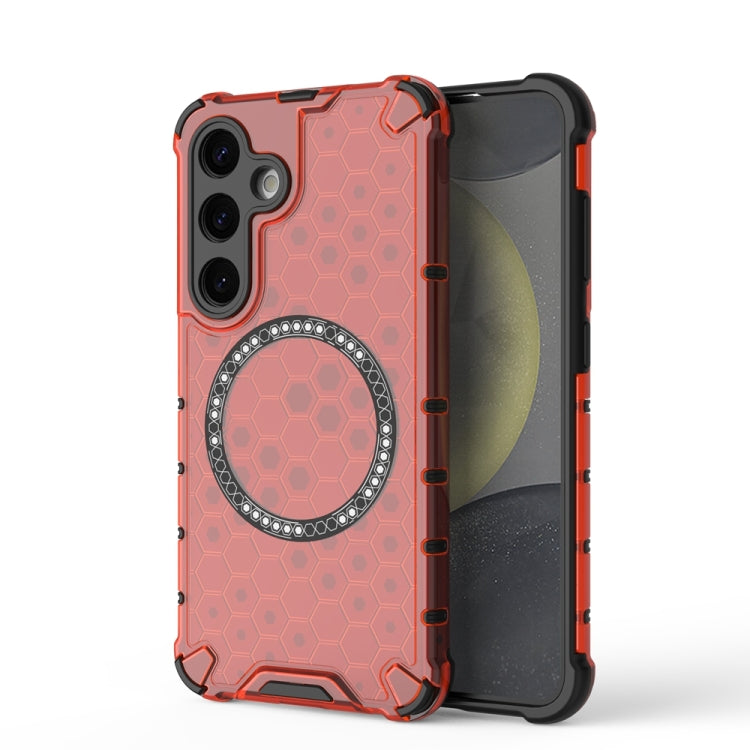 Honeycomb Magnetic Ring Shockproof Phone Case, For Samsung Galaxy S25 Edge 5G��������������������...