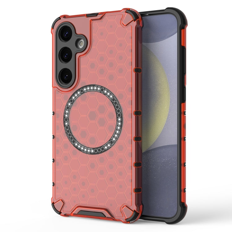 Honeycomb Magnetic Ring Shockproof Phone Case, For Samsung Galaxy S25 Edge 5G��������������������...