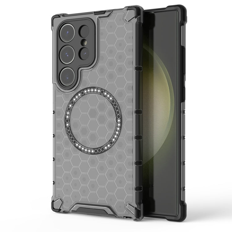 Honeycomb Magnetic Ring Shockproof Phone Case, For Samsung Galaxy S25 Edge 5G��������������������...