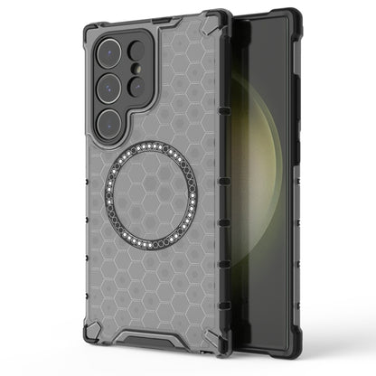 Honeycomb Magnetic Ring Shockproof Phone Case, For Samsung Galaxy S25 Edge 5G��������������������...