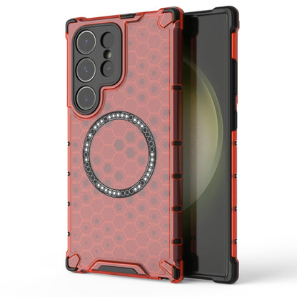 Honeycomb Magnetic Ring Shockproof Phone Case, For Samsung Galaxy S25 Edge 5G��������������������...